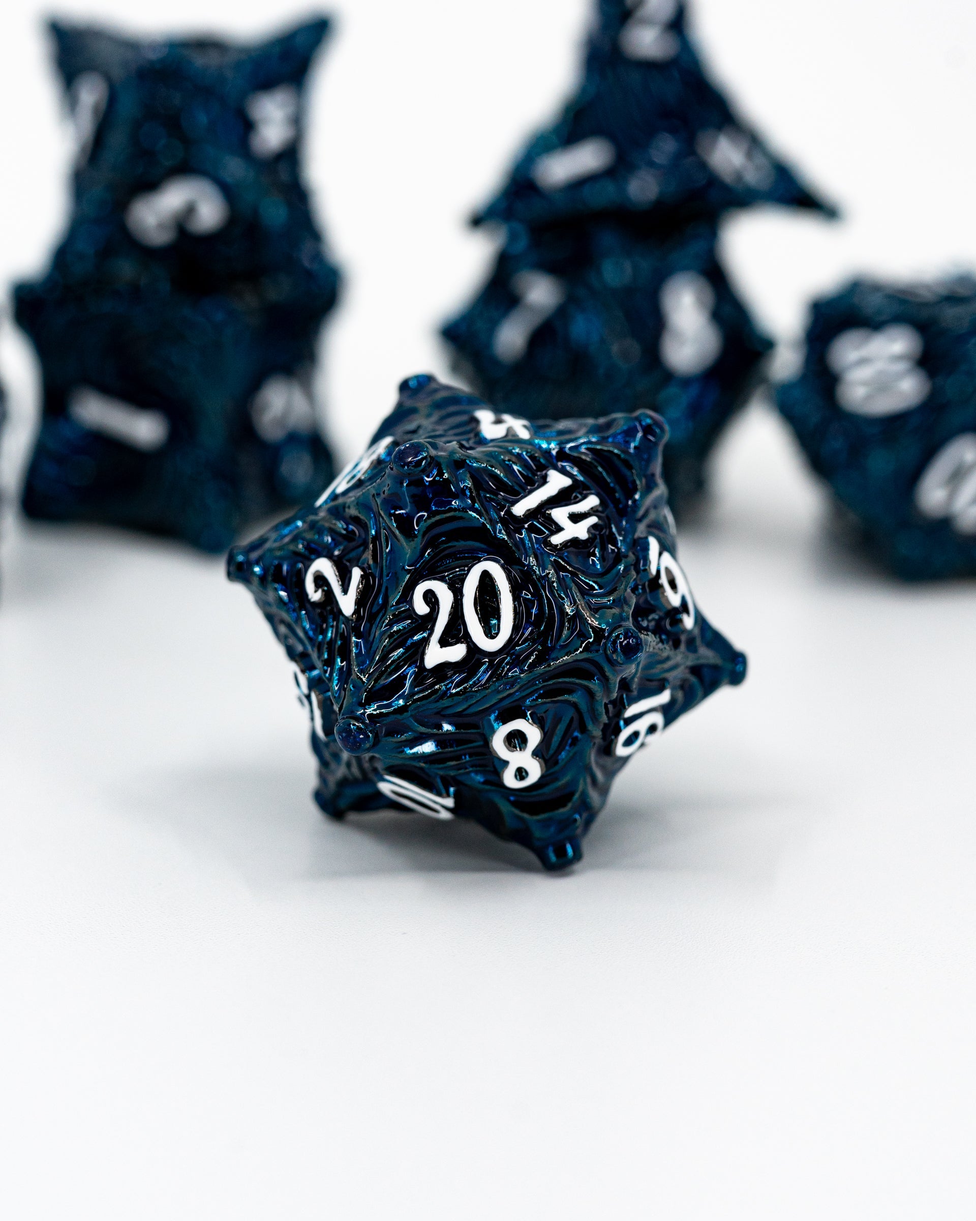 Maelstrom | 7 Piece Metal Dice Set - Emberglow Gaming