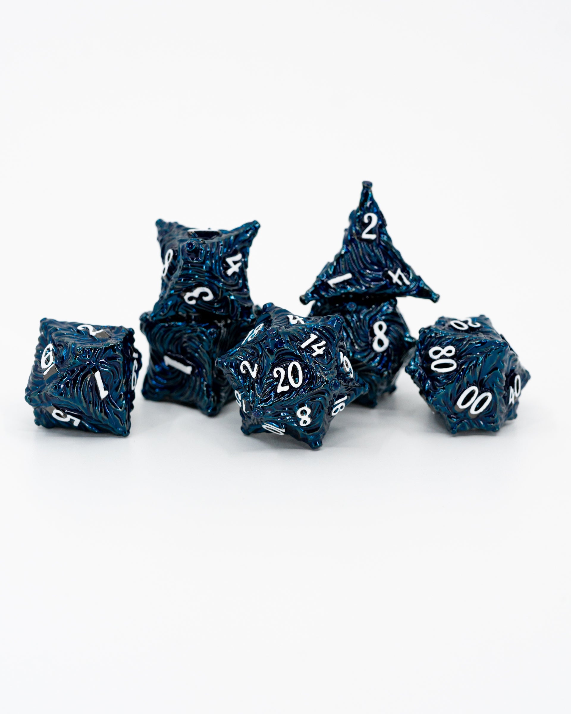Maelstrom | 7 Piece Metal Dice Set - Emberglow Gaming
