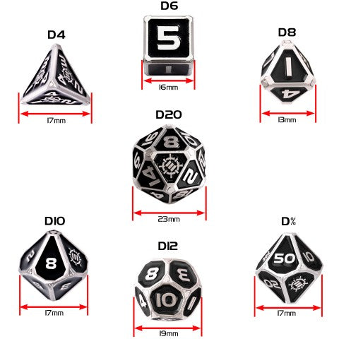 Enamel Dice With Drawstring Pouch