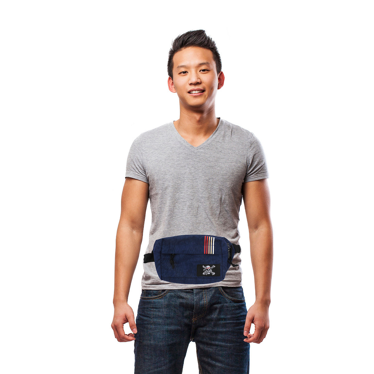 One Piece Live Action Straw Hat Pirates Logo 11.5" Navy Fanny Pack