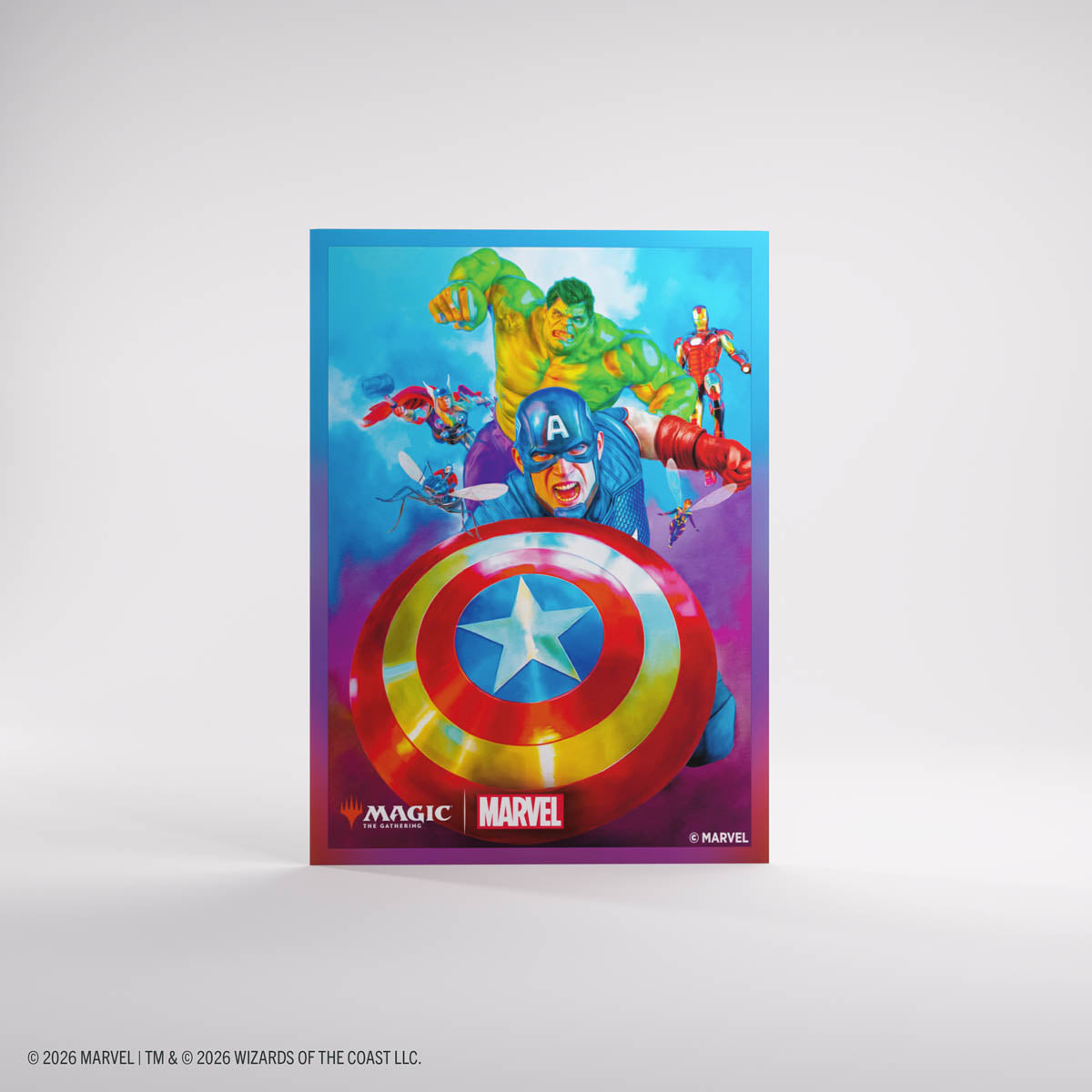 Gamegenic: Magic The Gathering: Msh Marvel Super Heroes: Premium Art Sleeves: Captain America Team Leader image 2