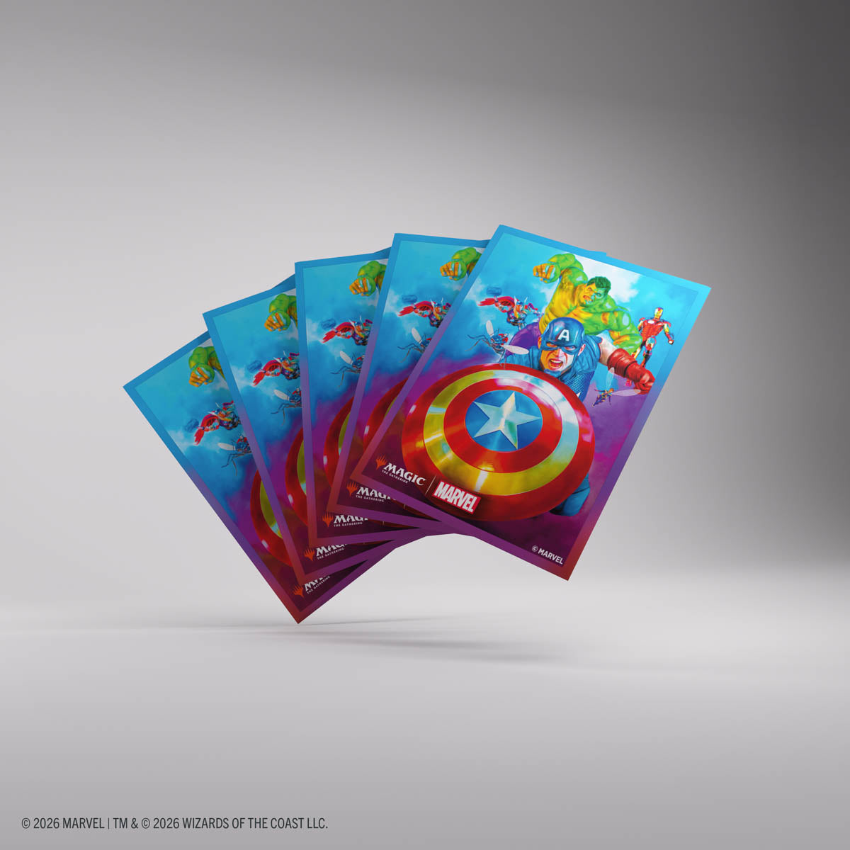 Gamegenic: Magic The Gathering: Msh Marvel Super Heroes: Premium Art Sleeves: Captain America Team Leader image 3