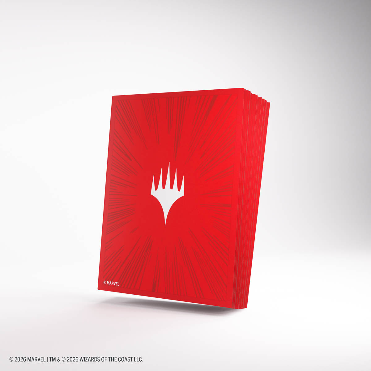 Gamegenic: Magic The Gathering: Msh Marvel Super Heroes: Premium Double Sleeving Pack 100: Comic Burst Red image 1