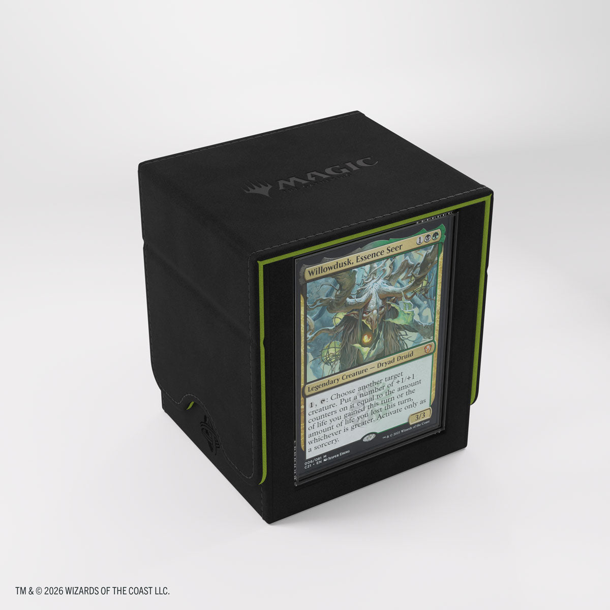 Gamegenic: Magic The Gathering: Secrets Of Strixhaven: Squire Plus 100 Xl: Black And Green