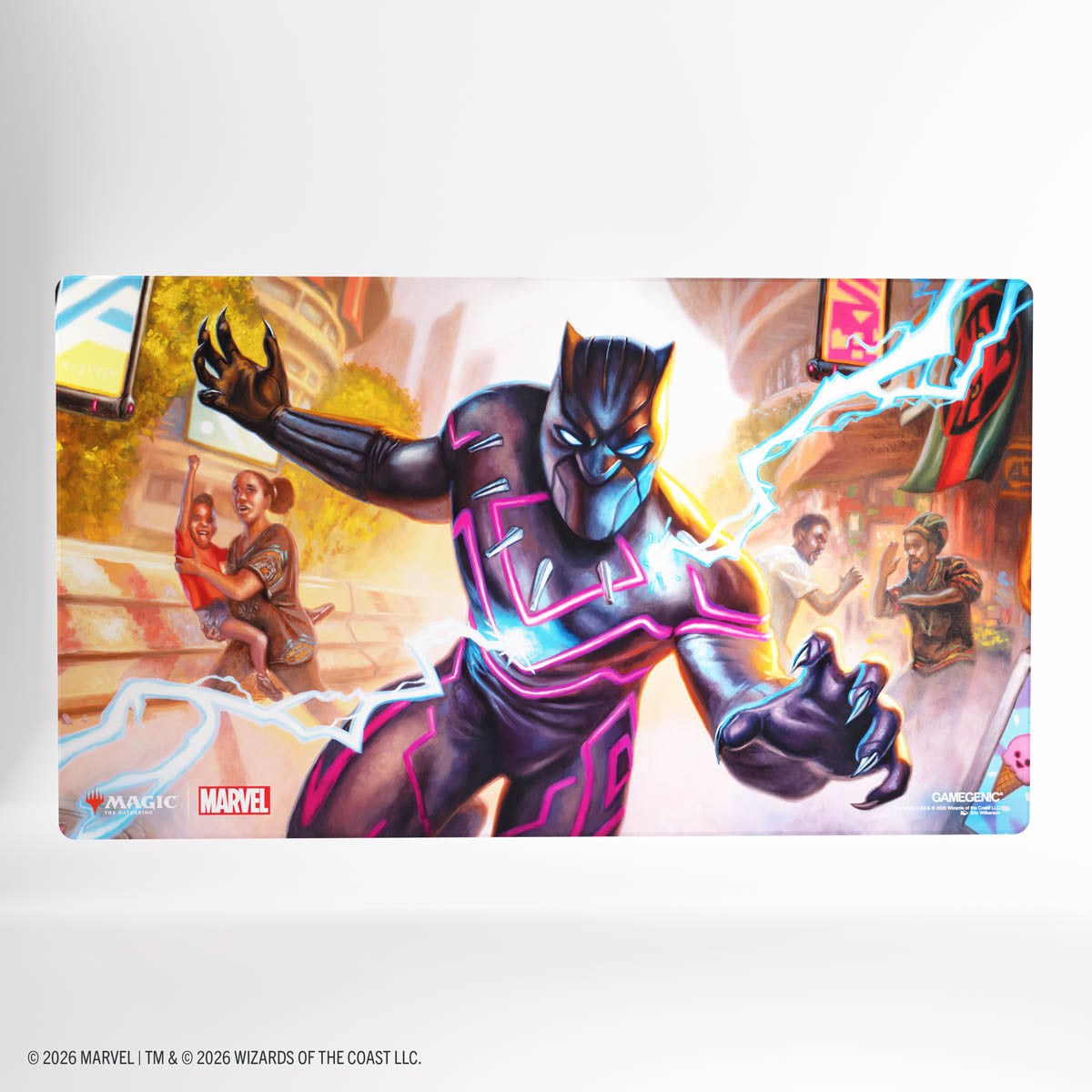 Gamegenic: Magic The Gathering: Msh Marvel Super Heroes: Shiny Playmat: Striking Black Panther image 1
