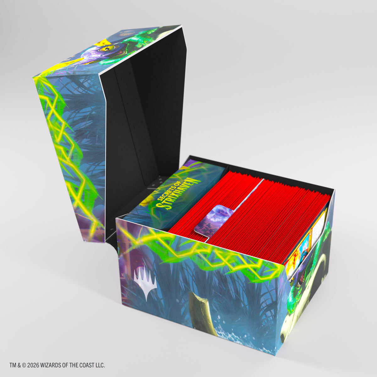 Gamegenic: Magic The Gathering: Secrets Of Strixhaven: Soft Crate 100 Xl Sideloading: Character 3 And Commander 5