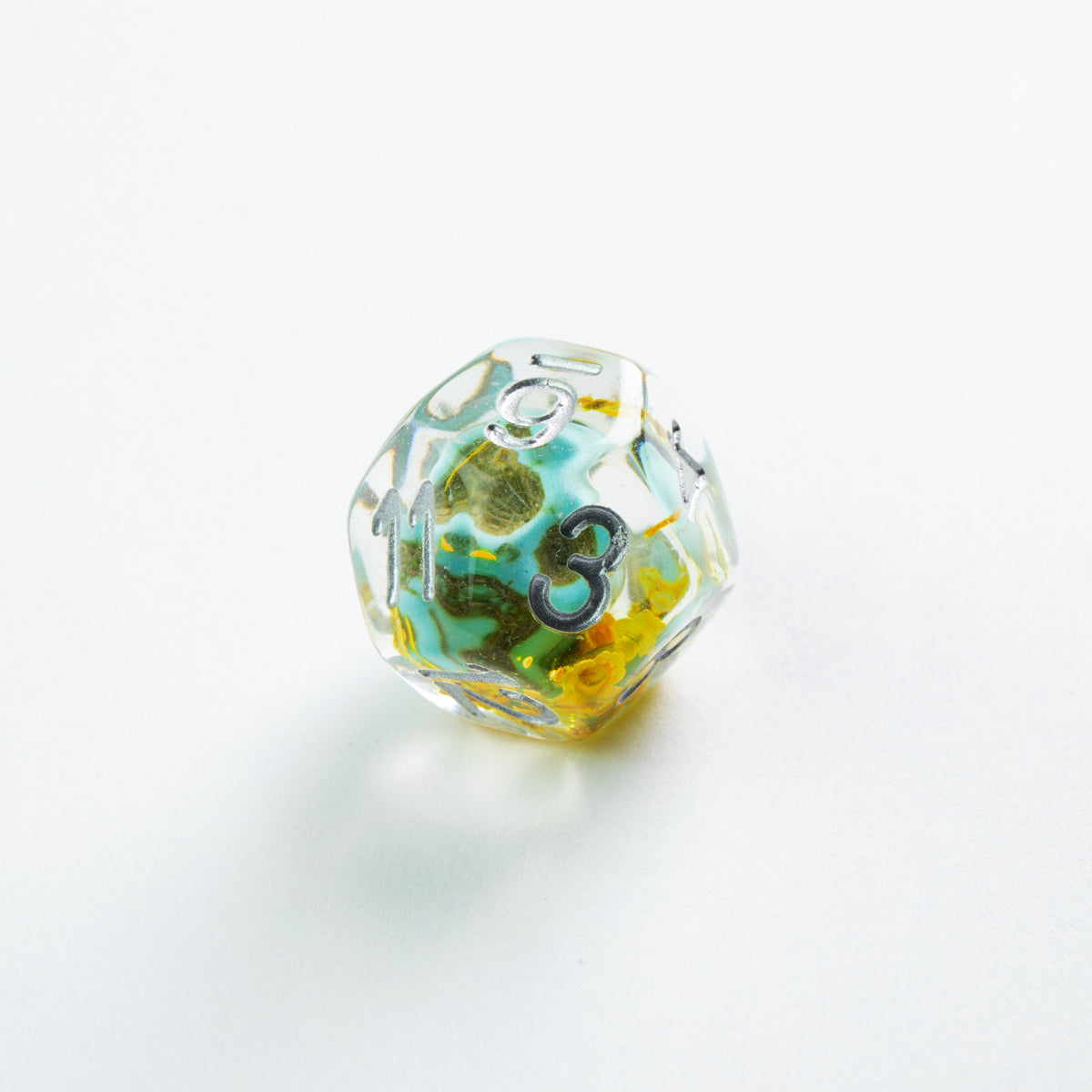 Dice: 7-Set: Embraced Series: Green Skull
