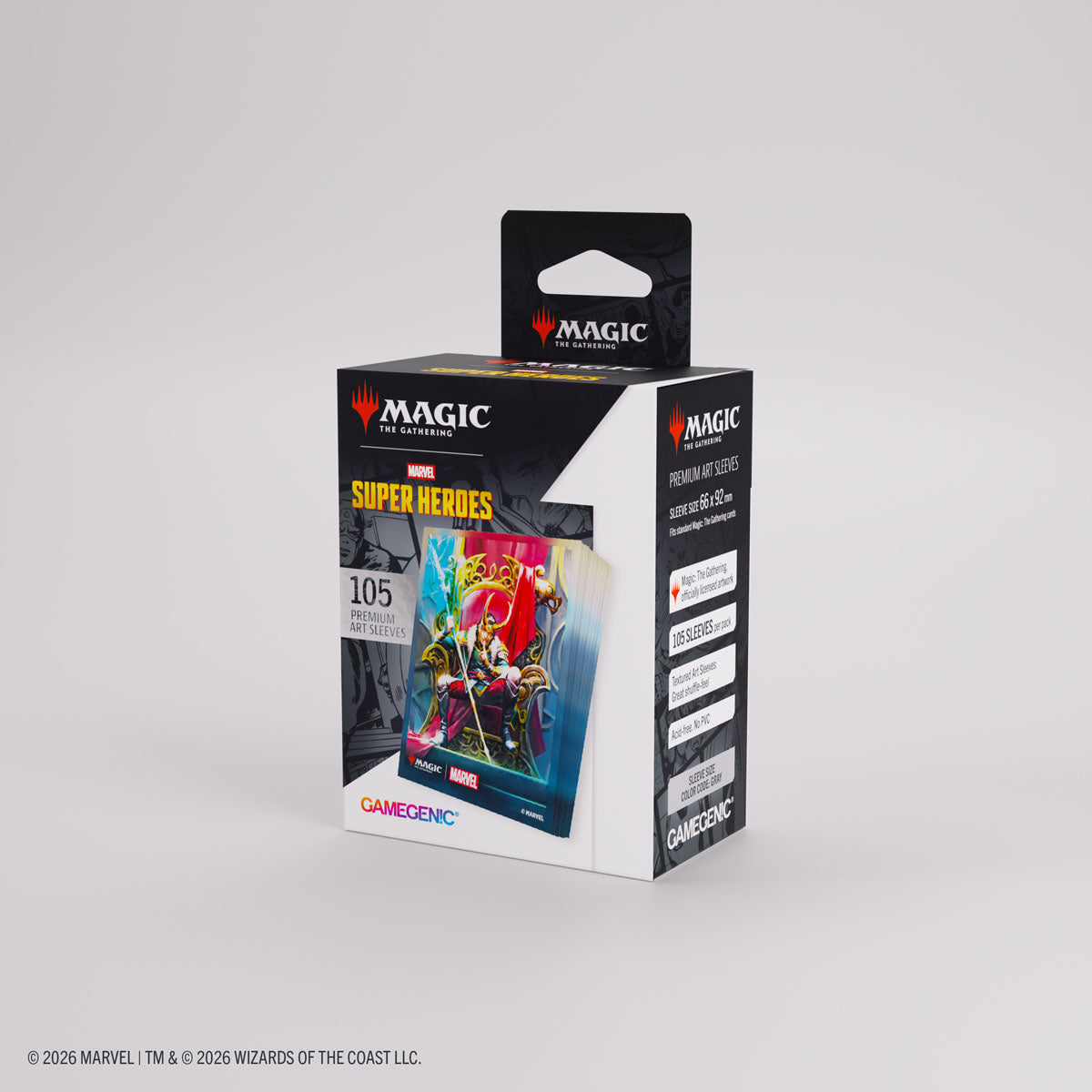 Gamegenic: Magic The Gathering: Msh Marvel Super Heroes: Premium Art Sleeves: Loki And Doctor Doom image 5