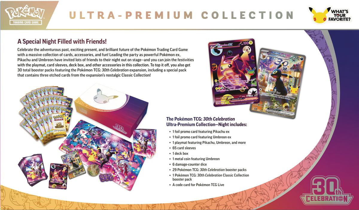 Pokemon TCG: 30TH Celebration Ultra Premium Collection - Night