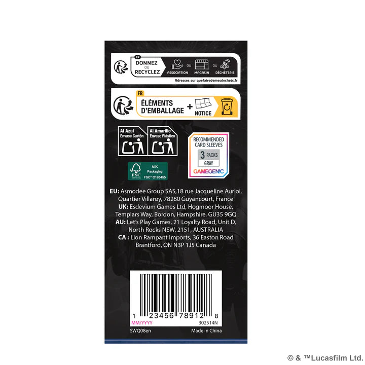 Star Wars Legion Separatist Alliance Card Pack