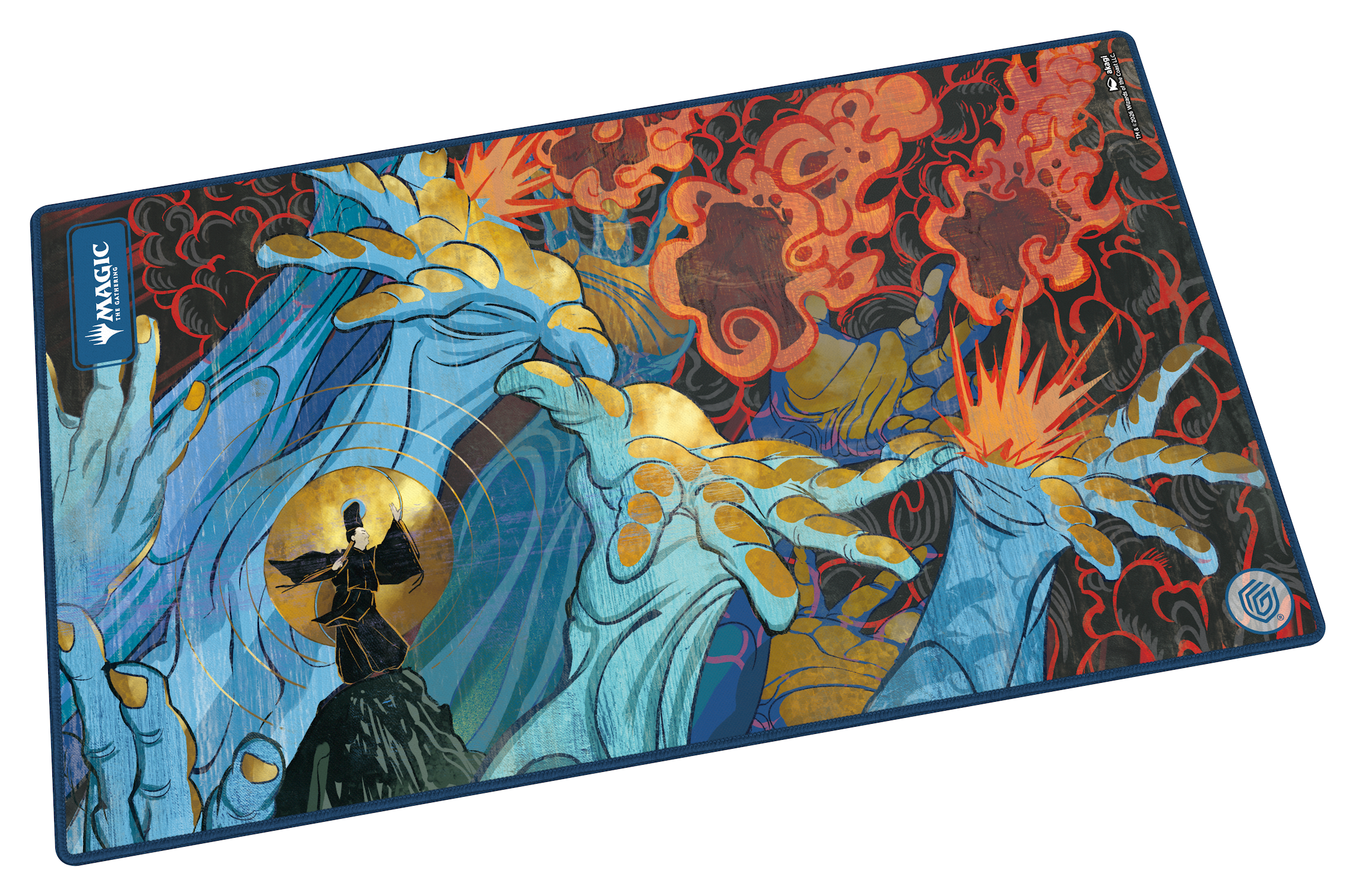 Ultimate Guard: Magic The Gathering: SOS Secrets Of Strixhaven: Play-Mat: Blue Mythic 1 (Alternate Art) Fluster Storm