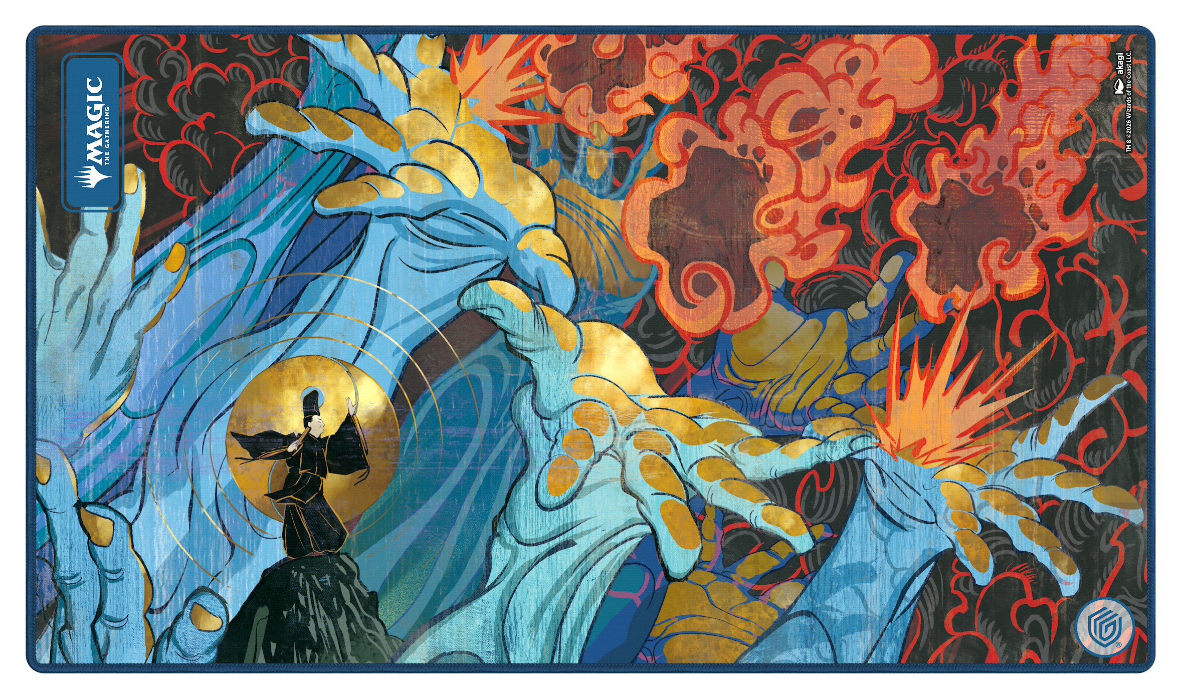 Ultimate Guard: Magic The Gathering: SOS Secrets Of Strixhaven: Play-Mat: Blue Mythic 1 (Alternate Art) Fluster Storm
