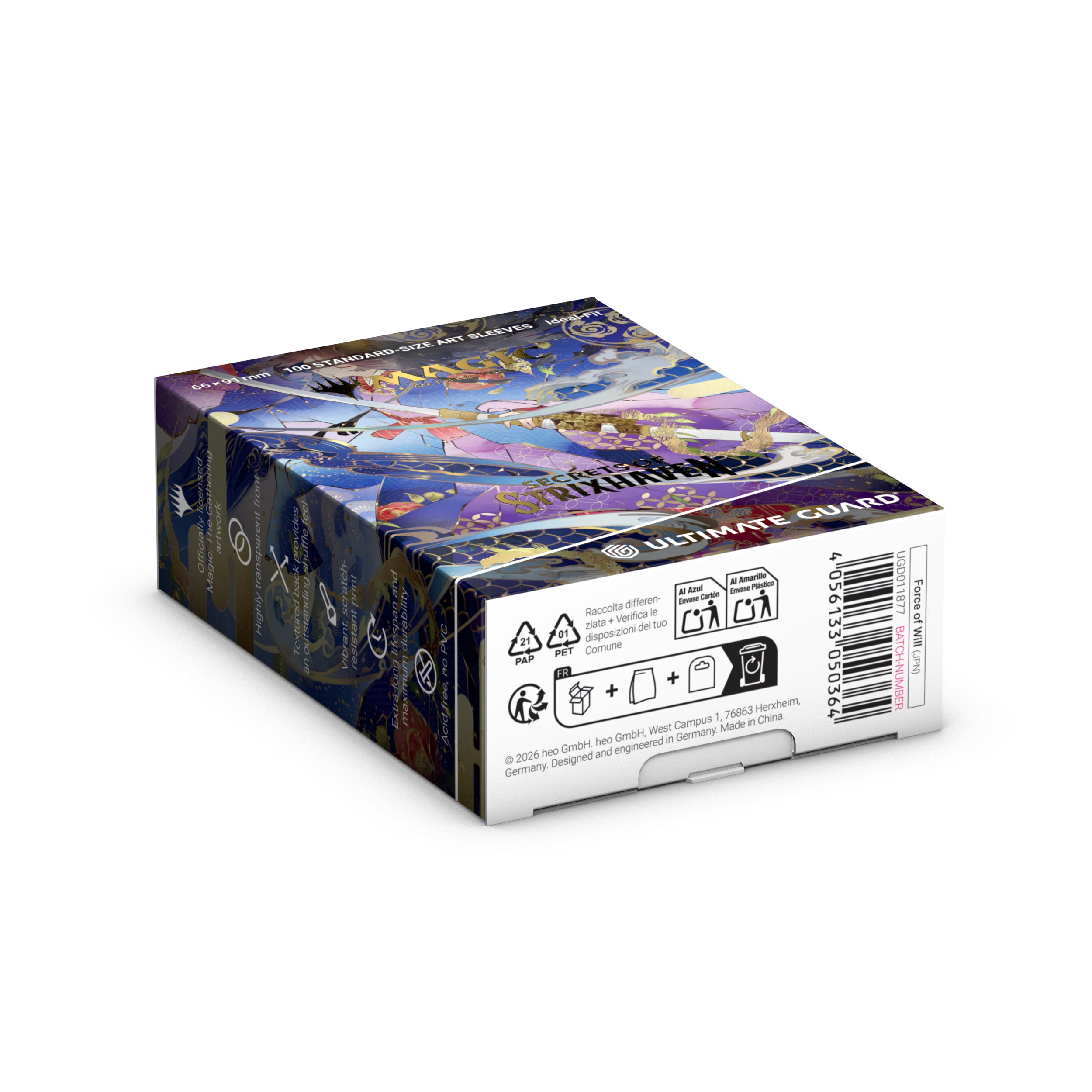 Ultimate Guard: Magic The Gathering: SOS Secrets Of Strixhaven: Art Sleeves: Blue Mythic1 (Alternate Art) Box Force Of Will Japan Art