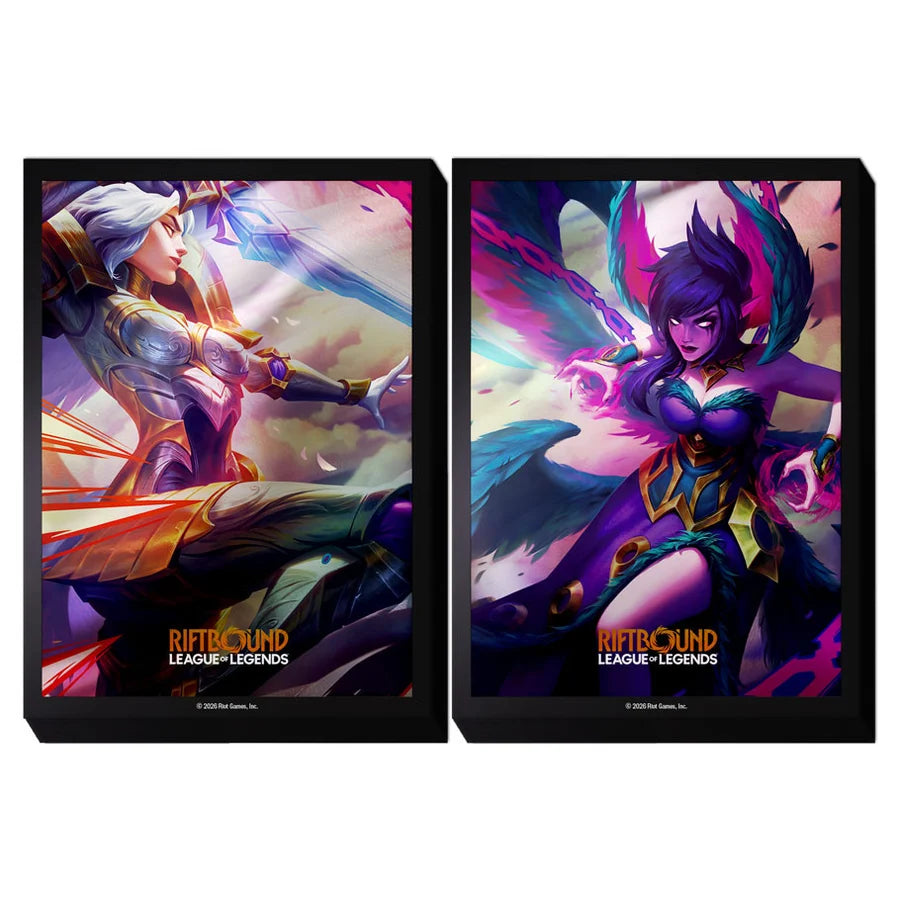 Riftbound Vendetta Art Sleeves: Kayle vs Morgana