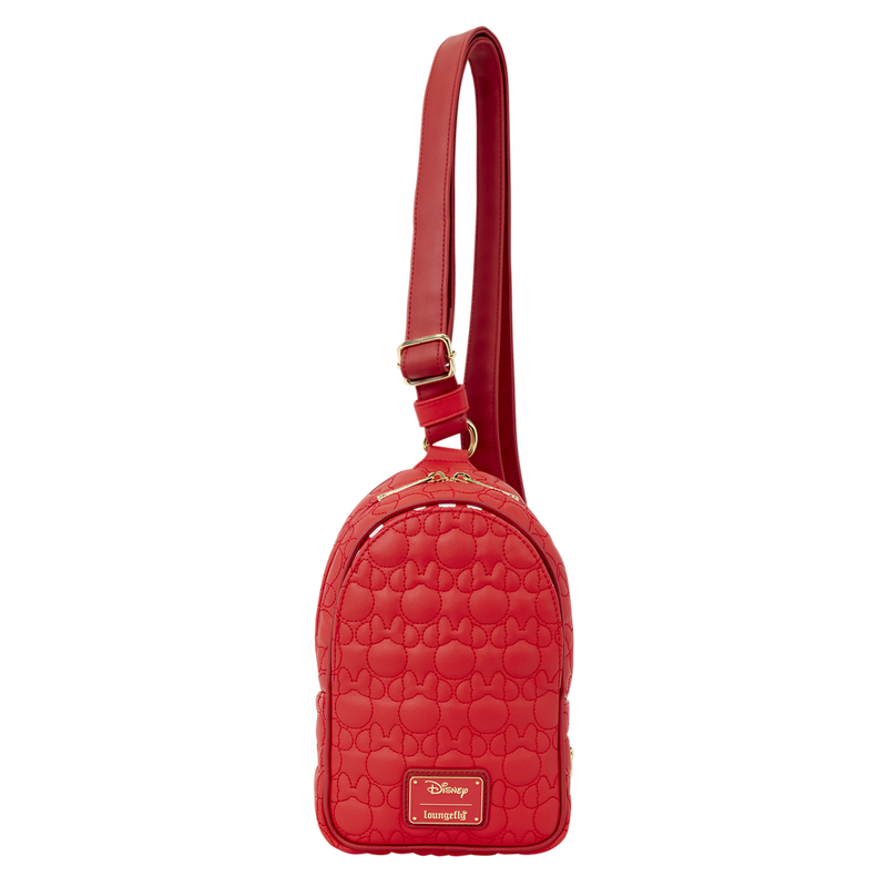 Loungefly: Minnie Mouse Silhouette All-Over Print Sling Crossbody Bag