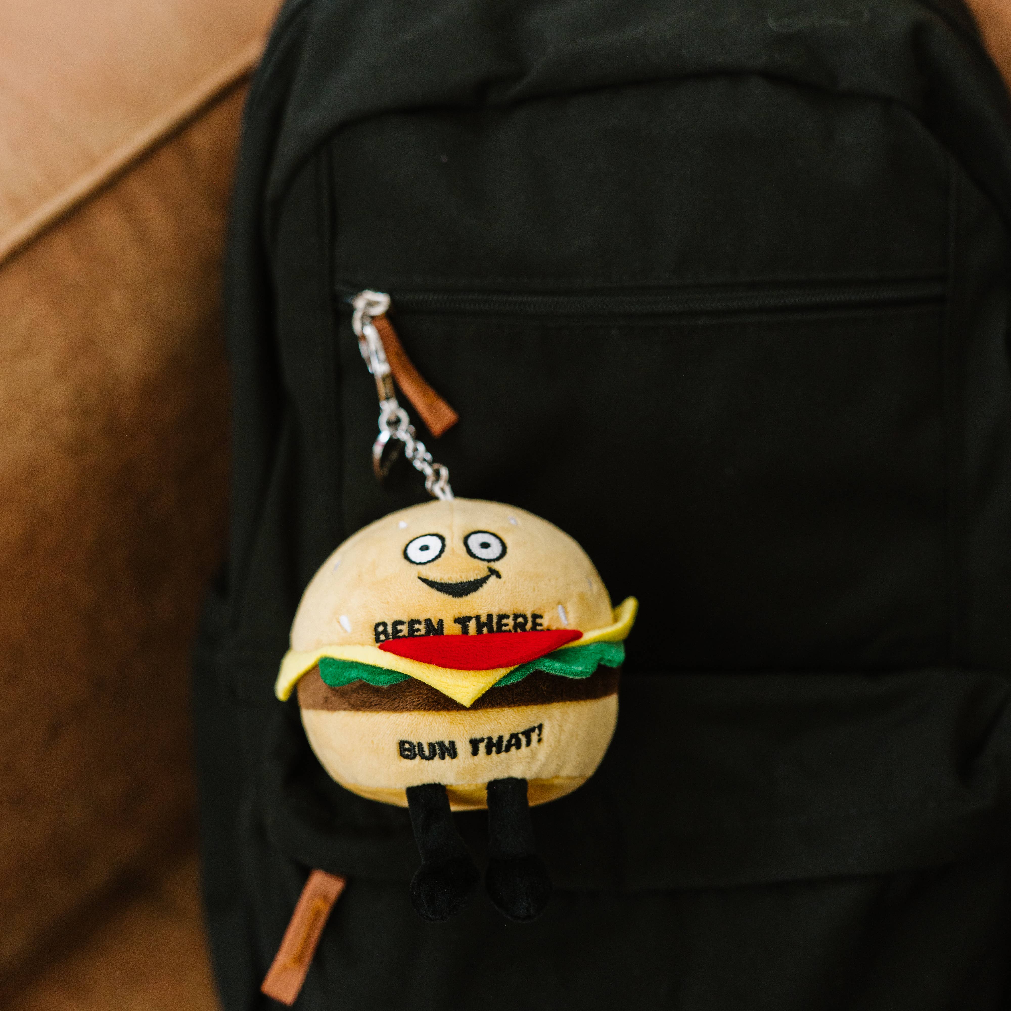 Burger Funny Plush Bag Charm  Soft Cuddly Toy Cute Gift