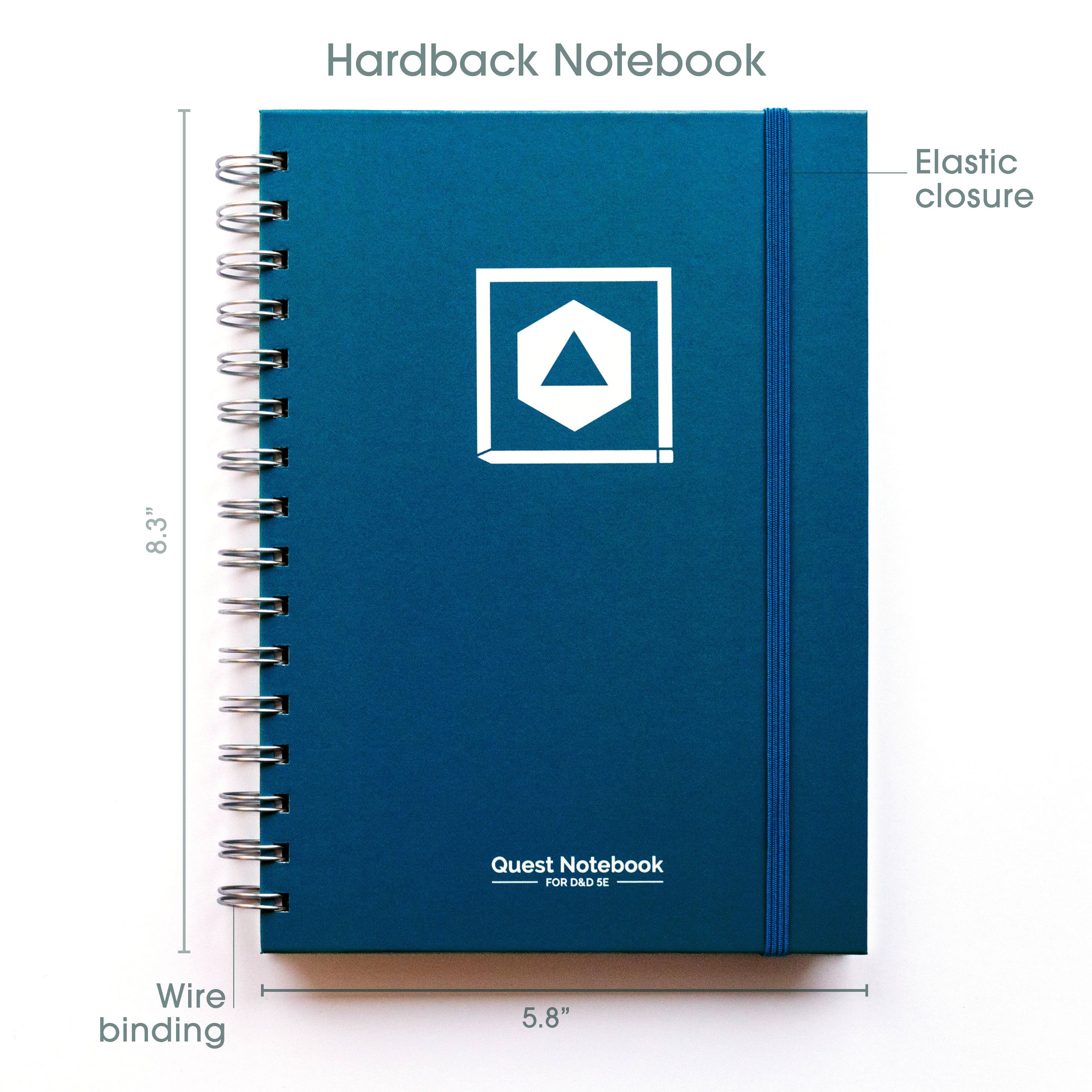 D&D Character Quest Notebook - Heroic Blue