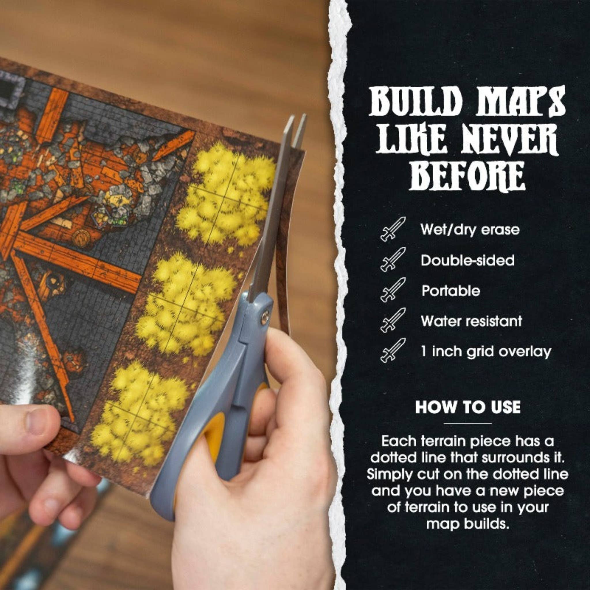 Dungeon Craft - Terreno 2D del libro Hell &amp; High Water para DnD