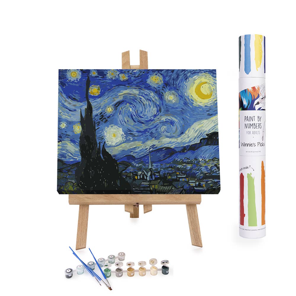 Starry Night, by Vincent van Gogh - DIY Paint By Numbers Kit - Gift for Mom