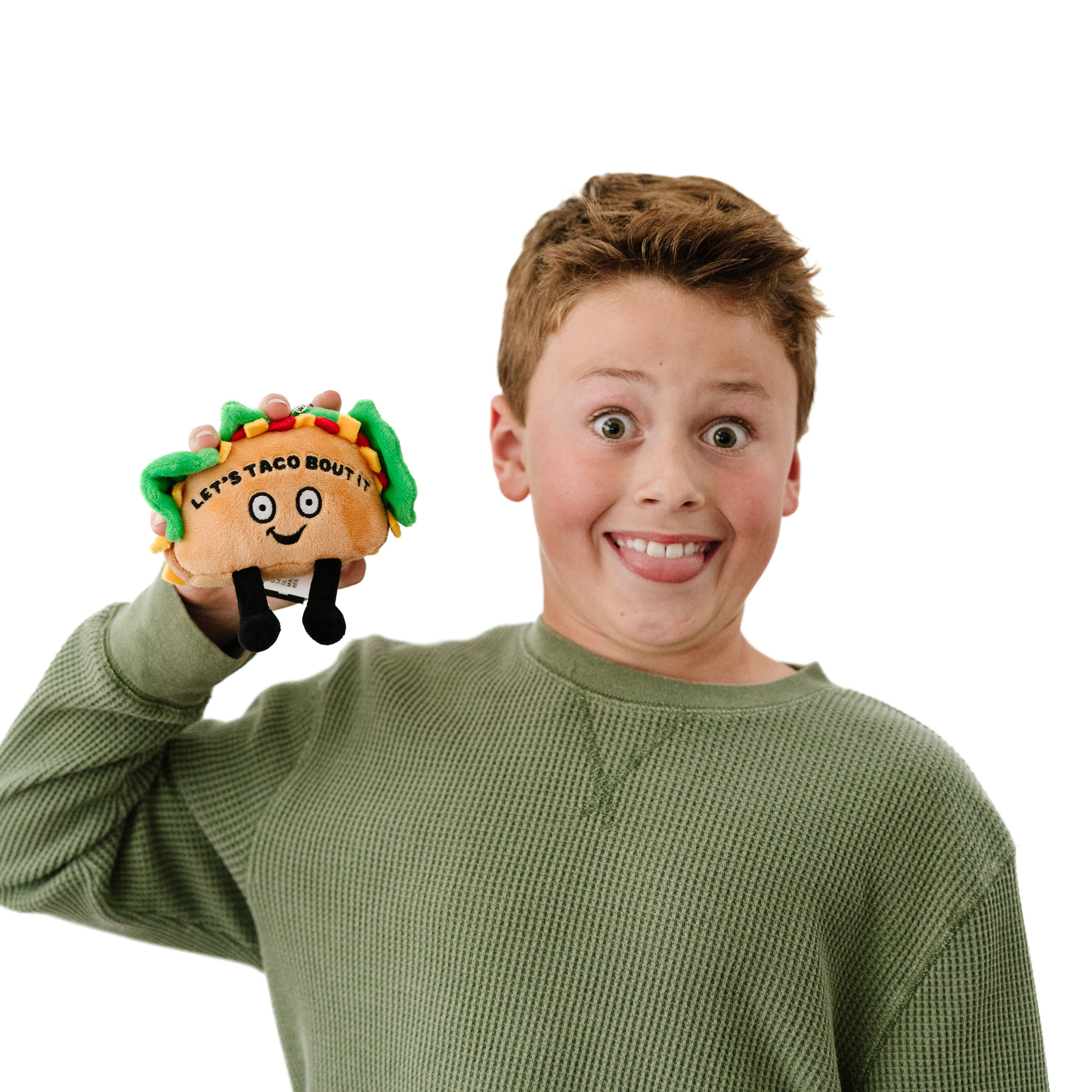 Taco Plush Bag Charm  Soft Cuddly Toy Funny Cute Gift Animal