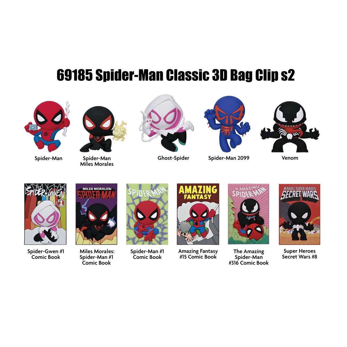 Spider-Man Classic Series 2 3D Foam Bag Clip