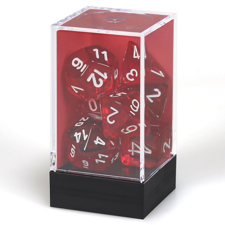 Dice: Chessex Translucent Red/white