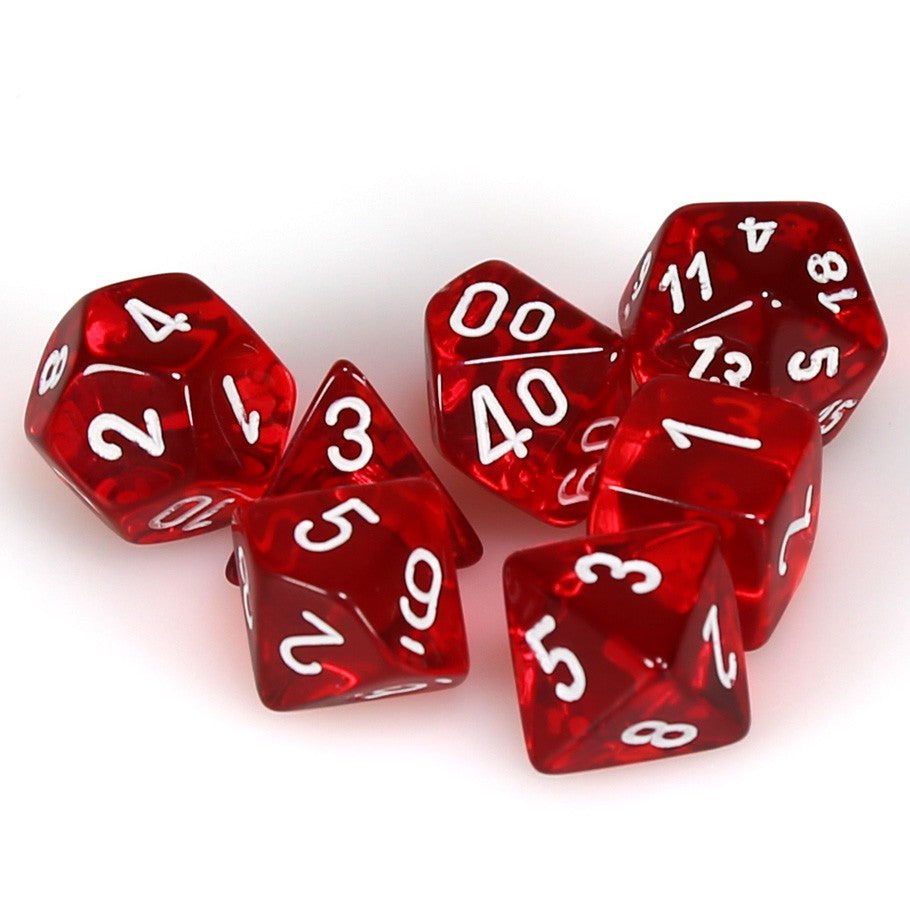 Dice: Chessex Translucent Red/white
