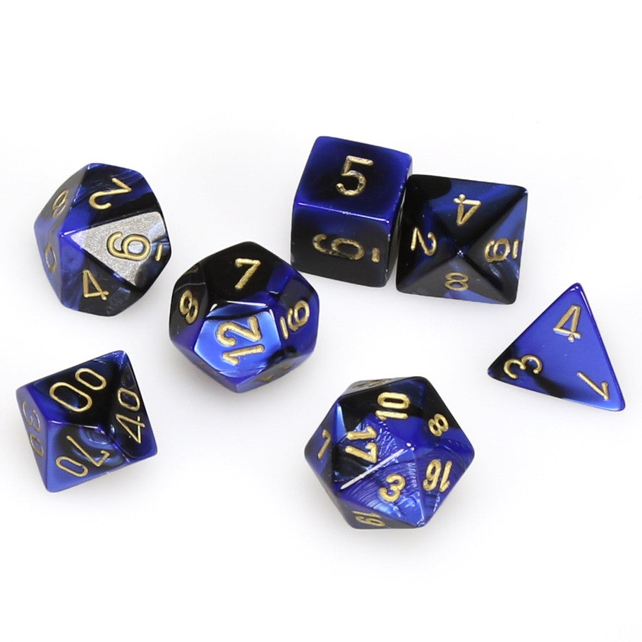 Dice: Chessex Gemini Black-Blue/gold