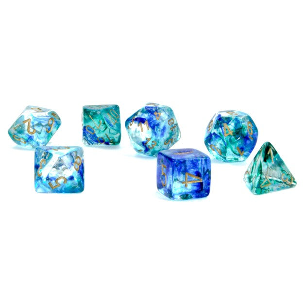 Dice: Chessex Nebula Oceanic/gold
