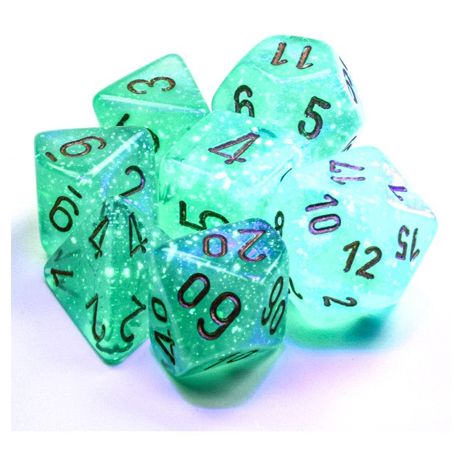 Dice: Chessex Borealis Light green/gold