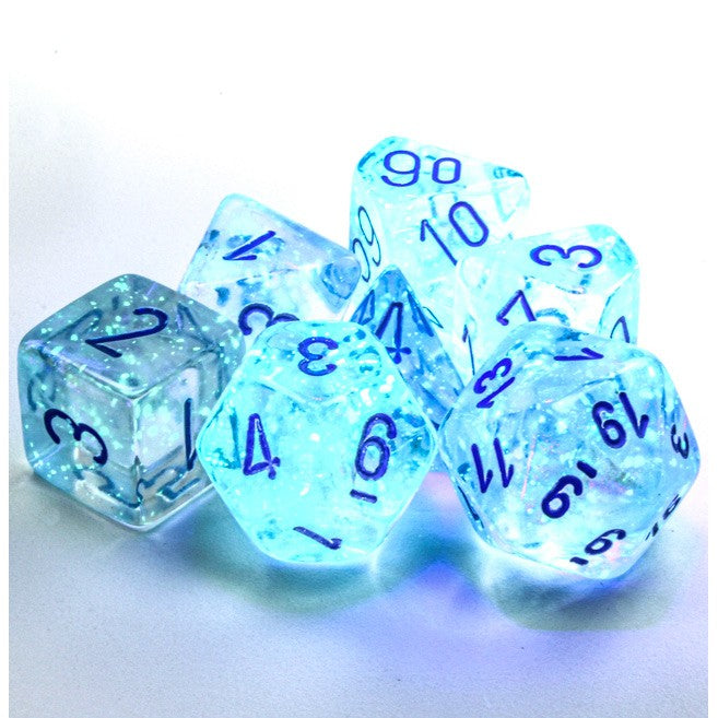 Dice: Chessex Borealis Icicle/ light blue