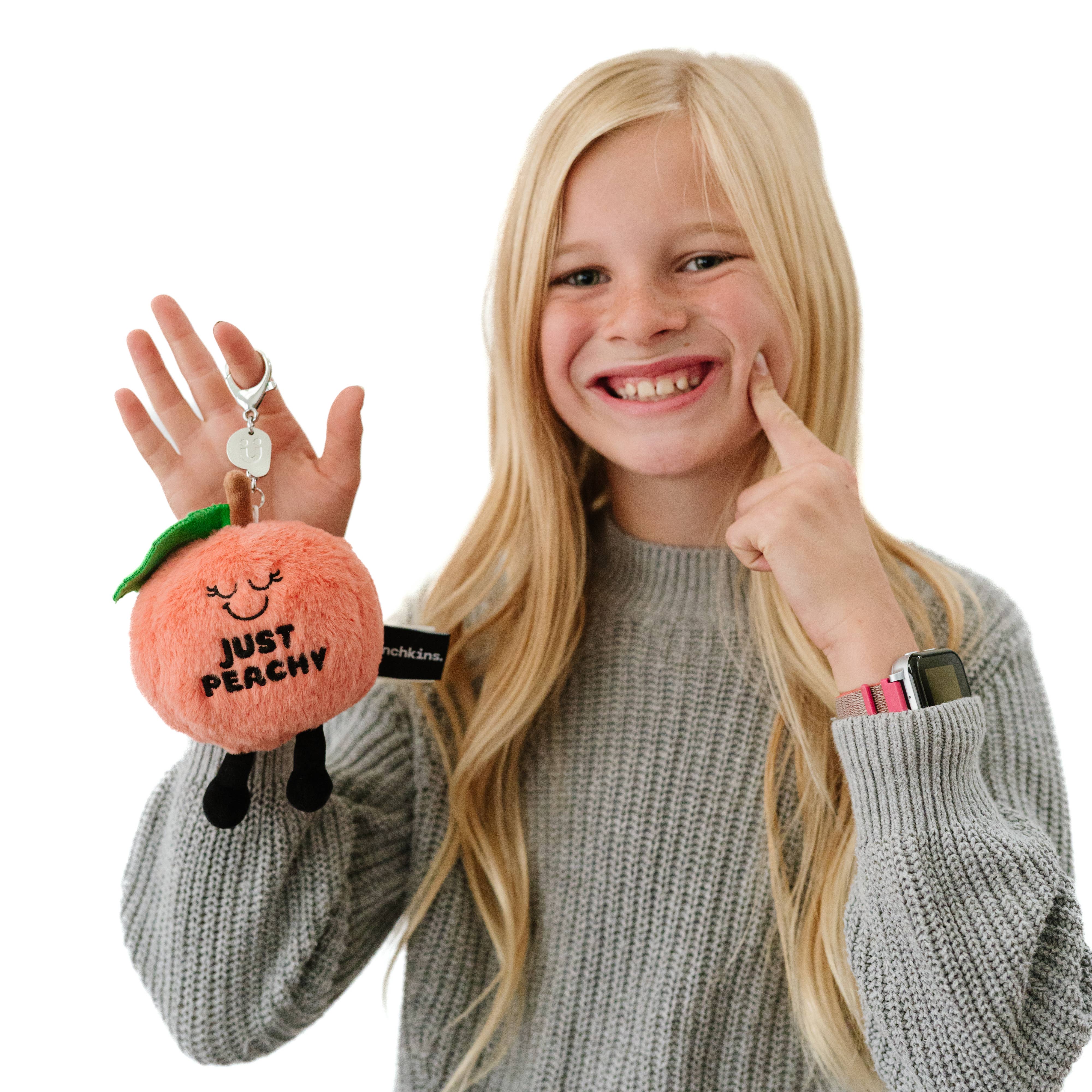 Plush Bag Charm Cute Just Peachy  Soft Toy Funny Gift Animal