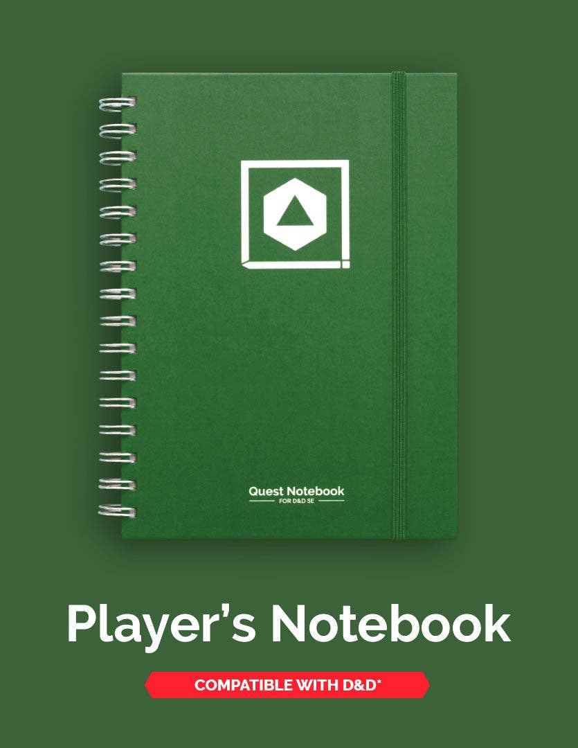 D&D Character Quest Notebook - Wild Green
