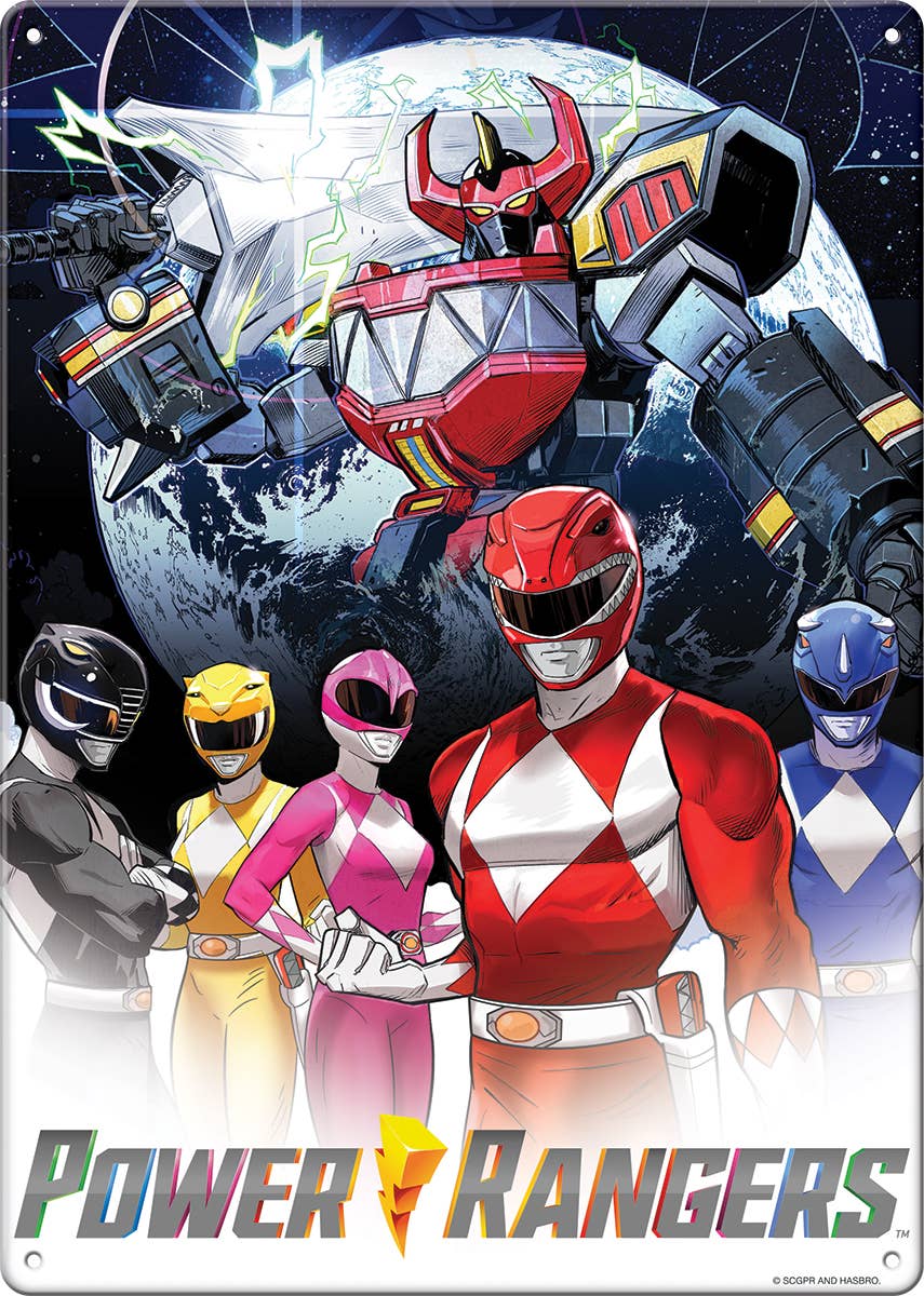 Power Rangers Group Metal Sign (11.5" x 8.25")
