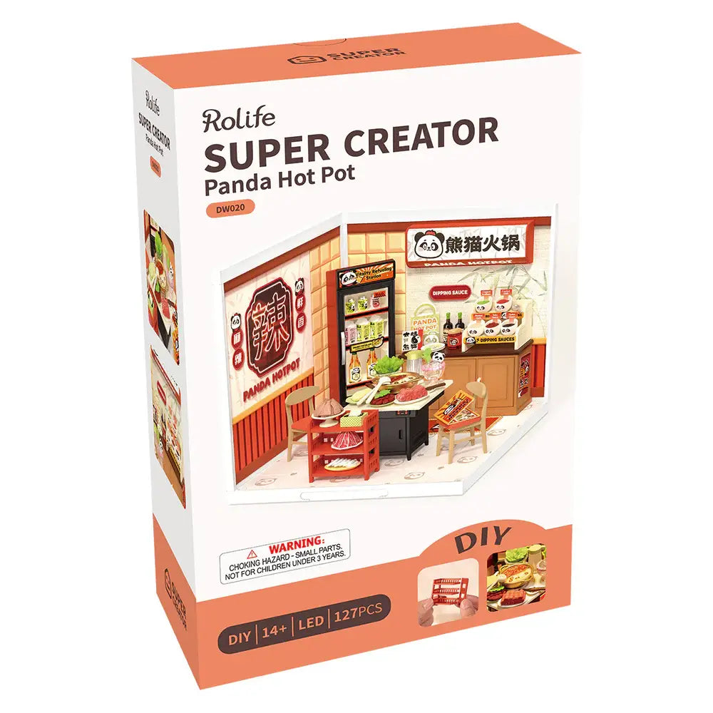 DW020 Rolife Panda Hot Pot DIY Miniature House