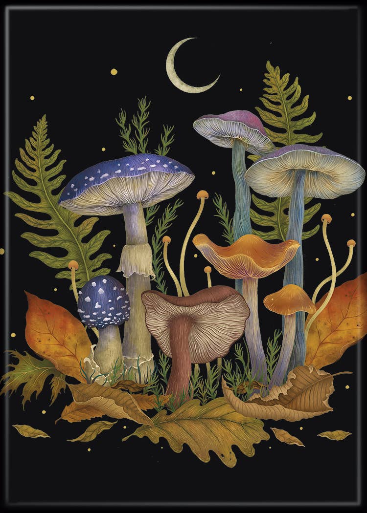 Episodic Drawing Blue Mushrooms Magnet