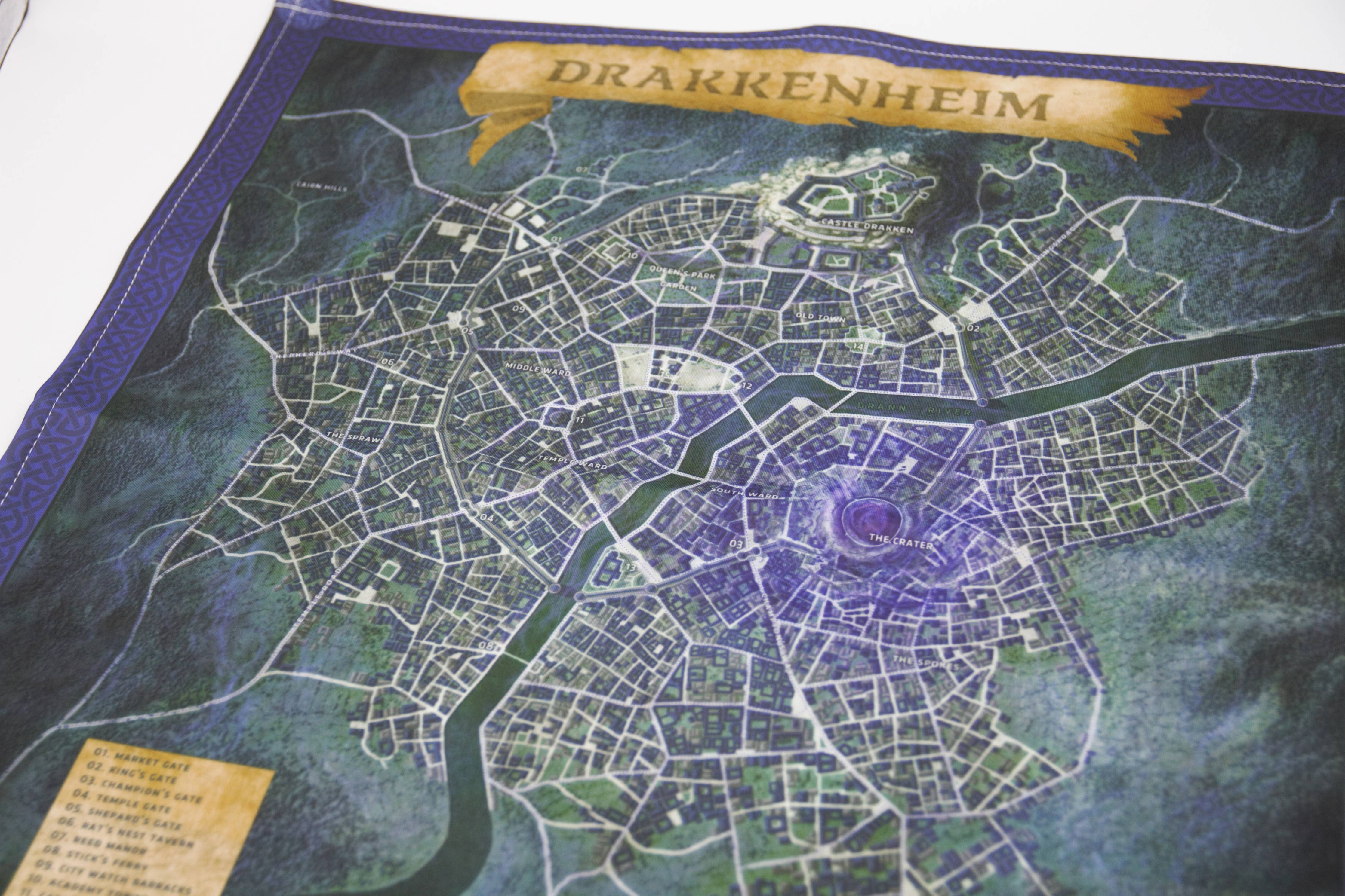 Drakkenheim City Fabric Map