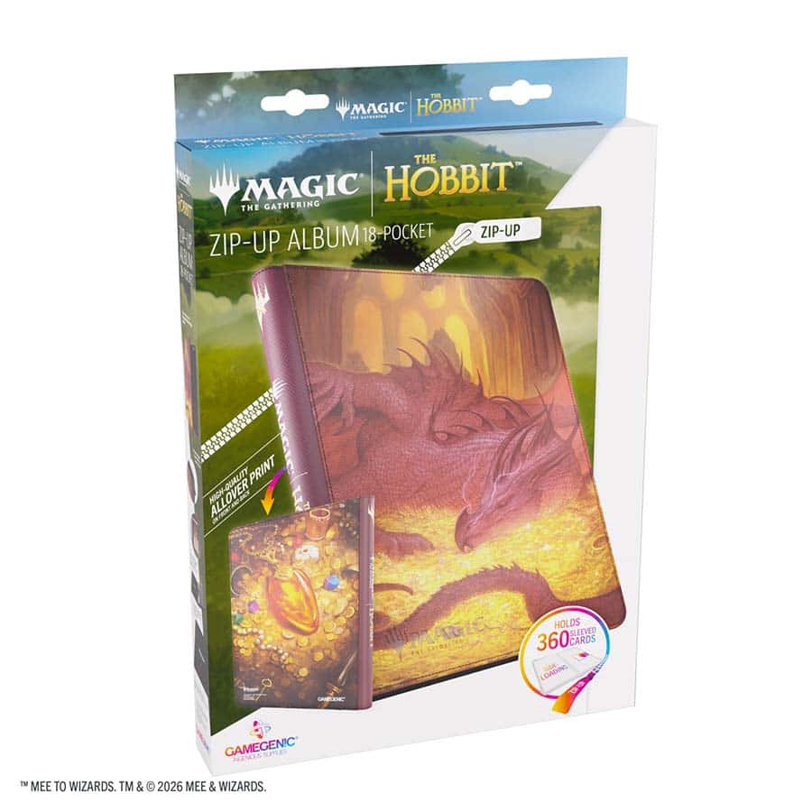 Gamegenic | MTG: The Hobbit: Zip-Up Album 18-Pocket - Smaug's Mox Amber