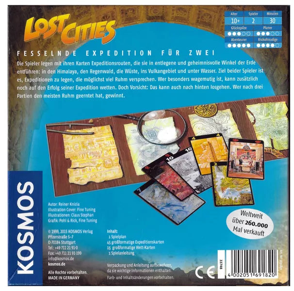 Lost Cities Card Game with 6th Expedition