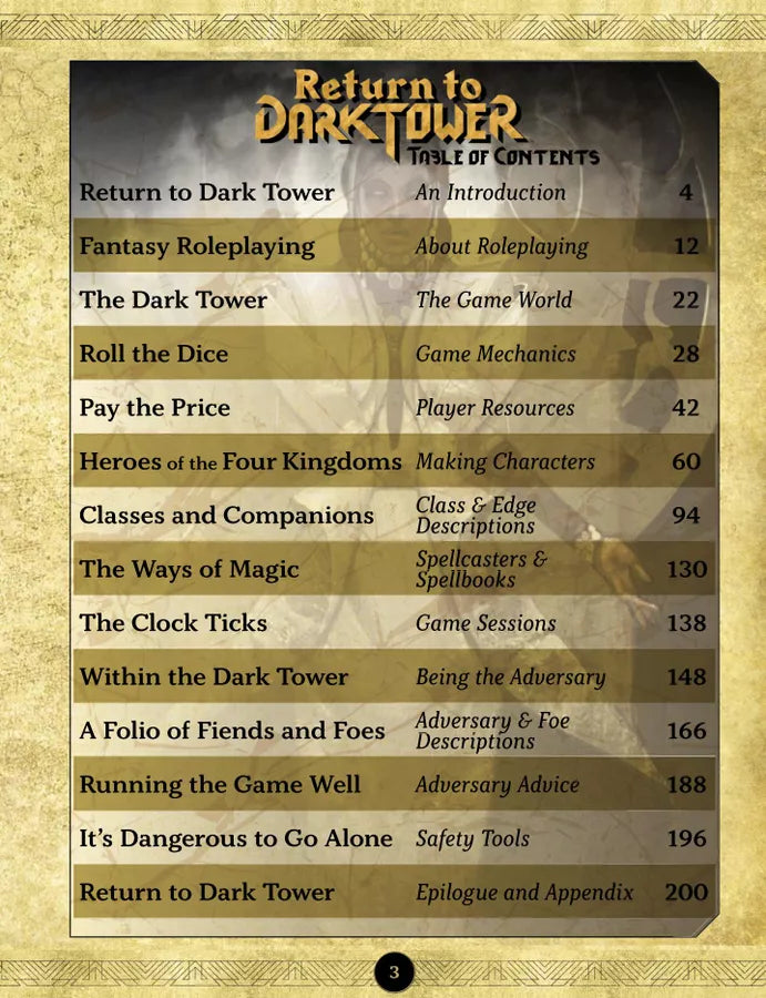 Regreso al juego de rol de fantasía Dark Tower