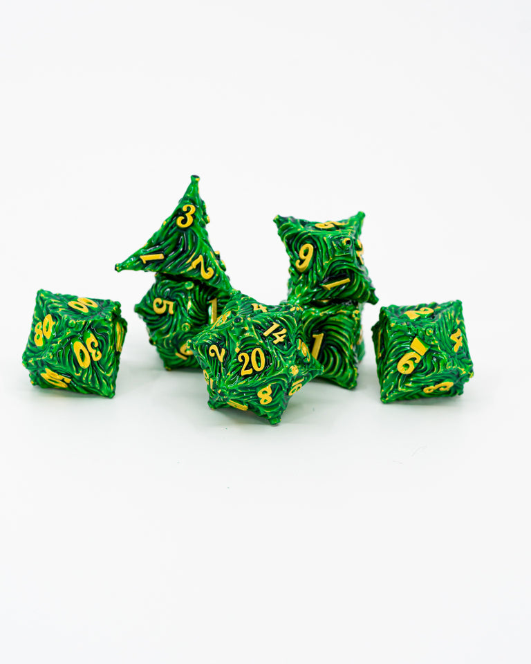 Chrysalis | 7 Piece Metal Dice Set - Emberglow Gaming