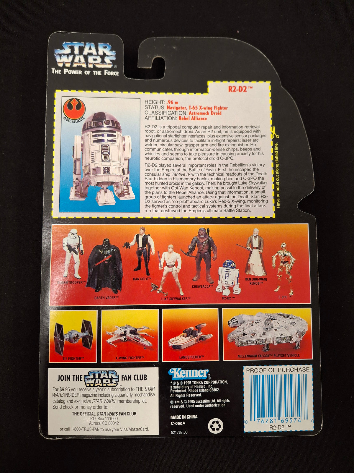 Star Wars Power of the Force - R2-D2 w/ Light-Pipe Eye Port and Retractable Leg!