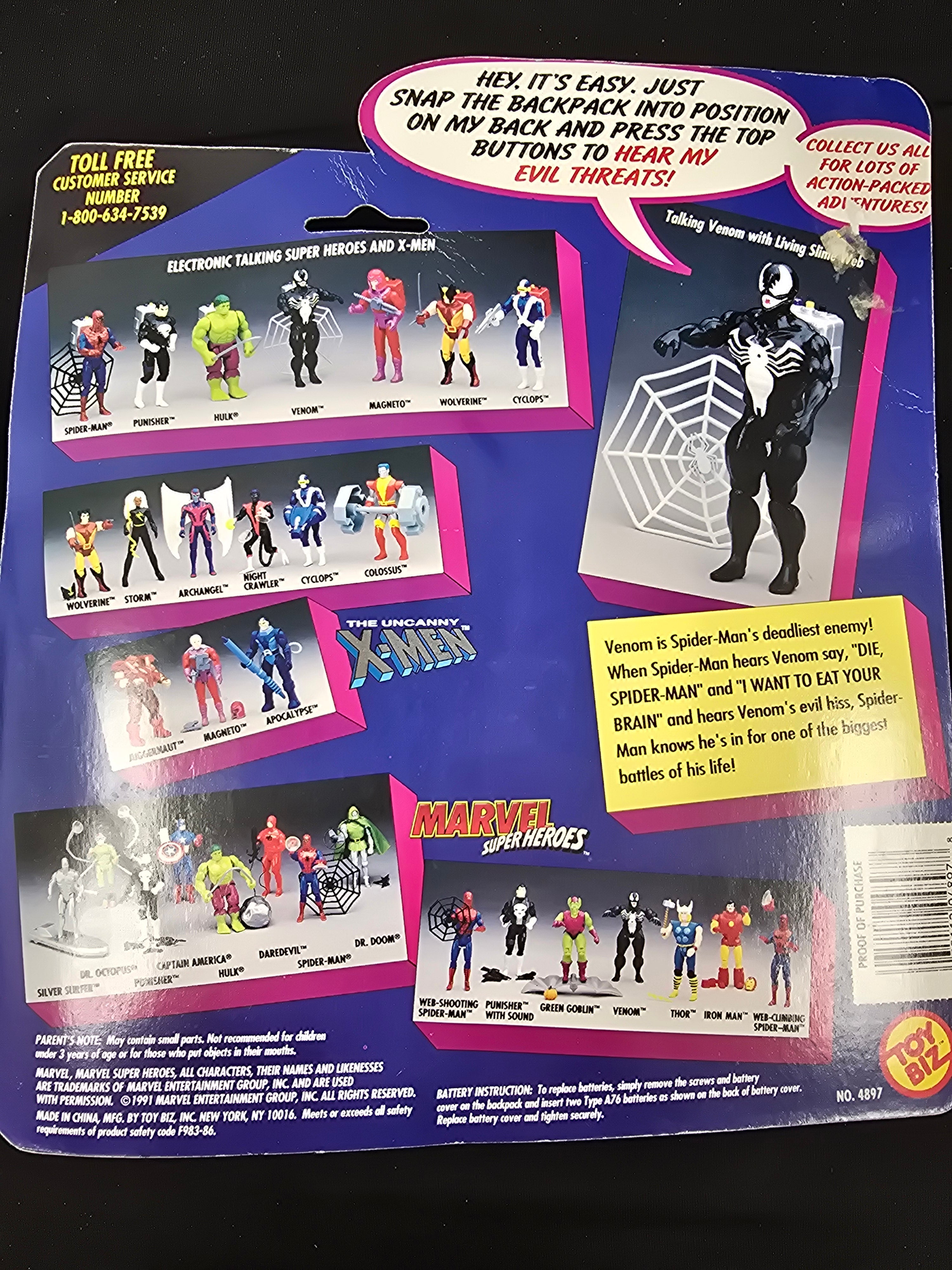 Marvel Super Heroes ToyBiz - Venom Talks