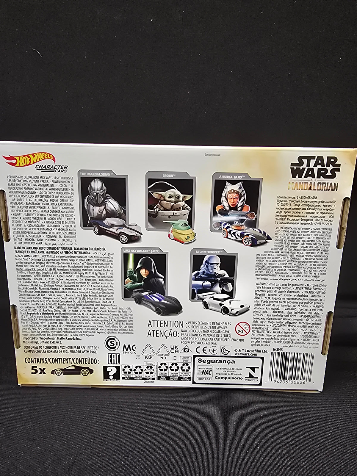 Hot Wheels Star Wars The Mandalorian Character Car 5pk