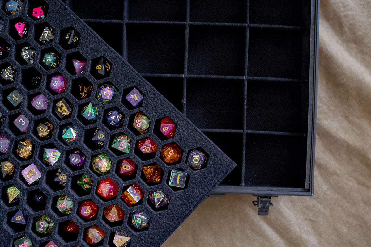 COLOSSAL In Case Of Dragons Break Glass | 66 Set Capacity | Plexi Glass Dice Display Case