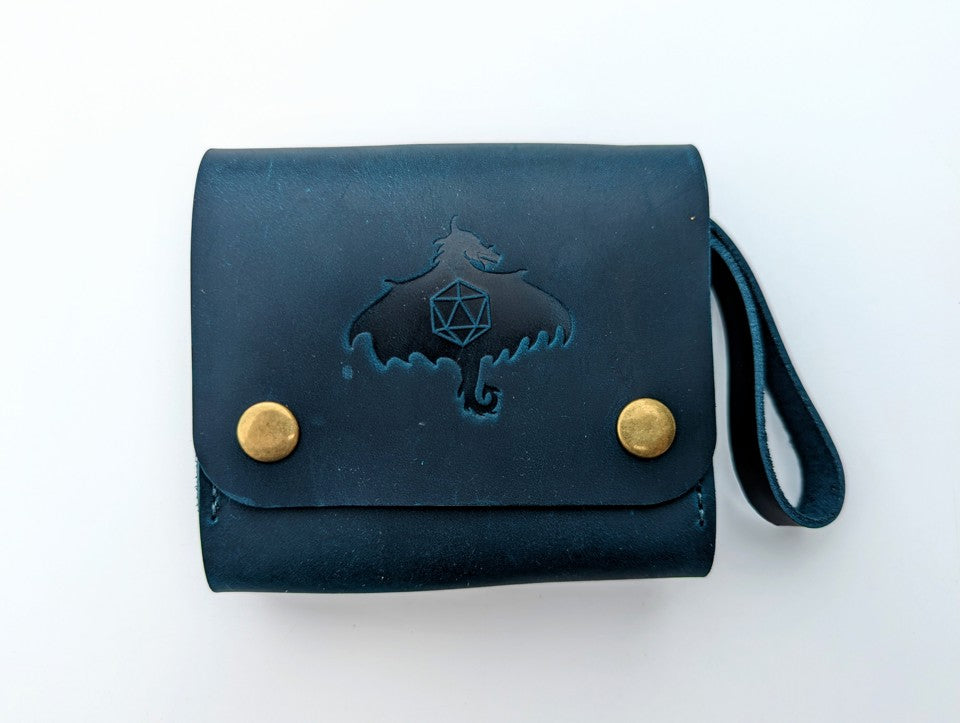 Genuine Leather Dice Pouch for Mini Dice (Small) - Emberglow Gaming