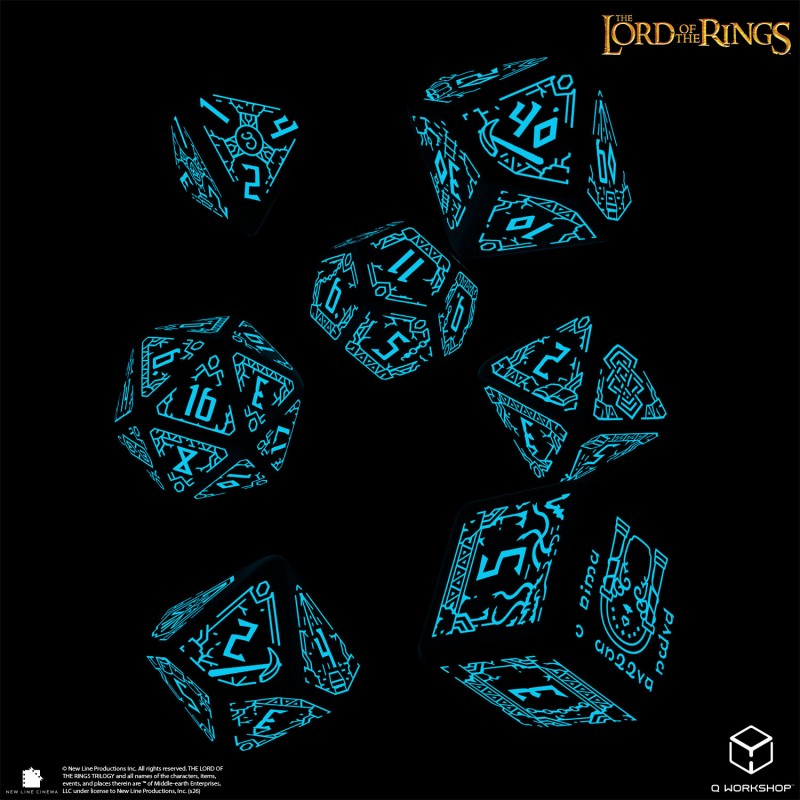 The Lord of the Rings: Moria Glow in the dark Dice Set