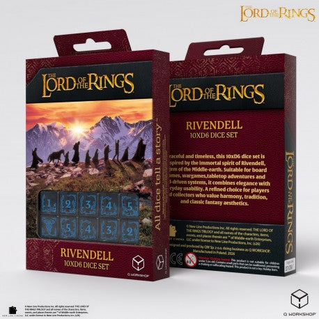 The Lord of the Rings Rivendell 10xD6 Dice Set -  Water