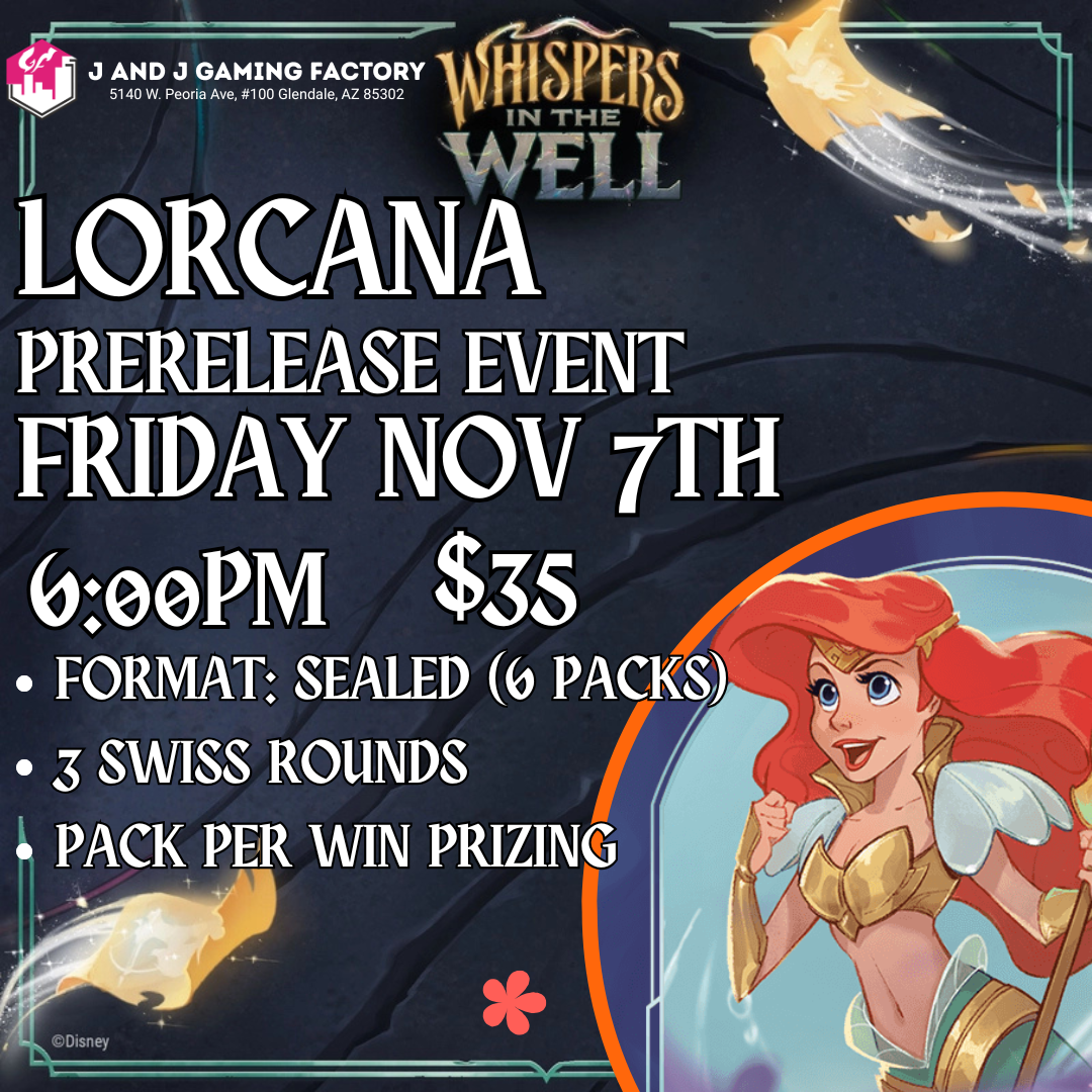 Lorcana Whisper in the Wells Prerelease